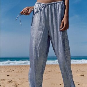 Zara Foil Wide Leg Pants